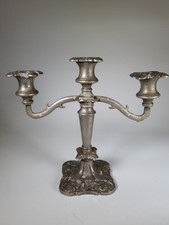 Vintage 3-arm candelabra  Silver Plated Made In England Collectable