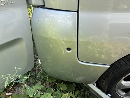 Rear silver bumper corner - rear,