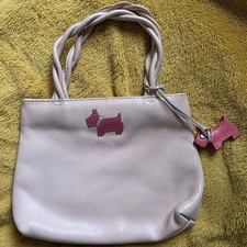 Ladies Radley London Mini Pink Classic Handbag Pink Cream Lining Bag Purse, Used