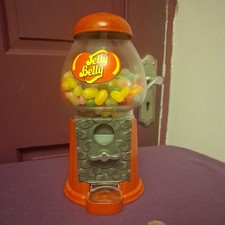 Vintage Jelly Belly Bean Dispenser Metal Glass Gumball Machine Red Retro Toy 