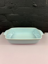 Denby Blue Linen Rectangle Vegetable Serving Roasting Dish 14" x 8.75" RARE