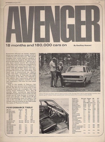 Hillman avenger 1500 long - 1500, gt