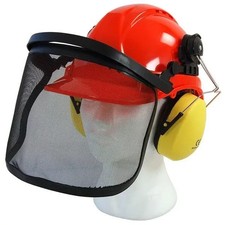 Safety helmet with visor ear - visor, &