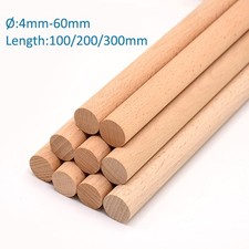 Wooden Dowel Rod 5,8,10-60mm