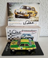 Irmscher Classic 1:43 Opel Ascona A #4 W. Röhrl-J. Berger Original Signed + Postcard