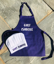 CHILDRENS APRONS AND CHEF HAT