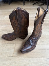 Old Gringo Vintage tan Women's Cowboy Boots US Size 6 1/5 B Great Condition