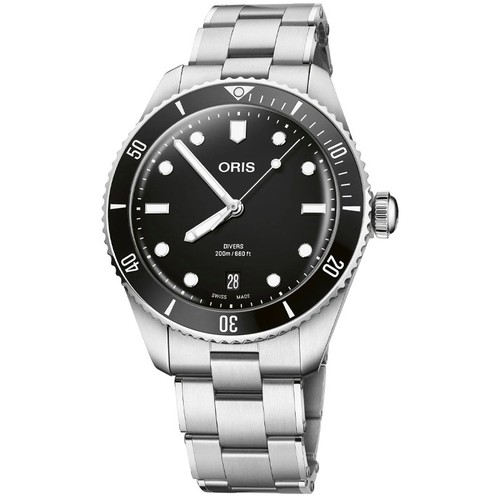 Oris divers date 39mm black - divers,