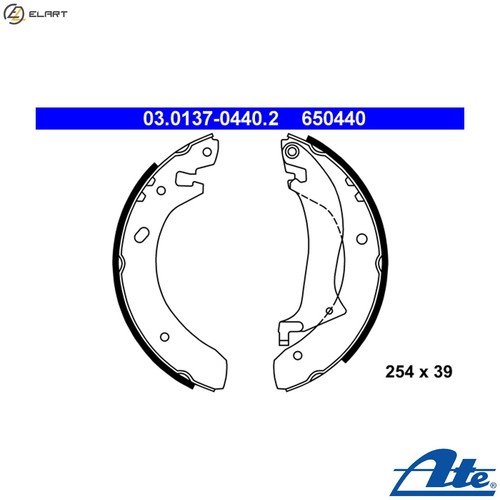 Brake shoe set 0137 0440 - brake, 03.0137-0440.2