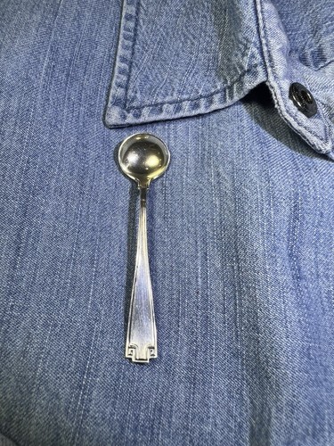 Antique snuff spoon brooch - antique,