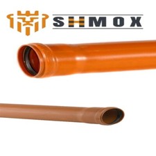 110 mm x3m Single Socket UPVC Underground  Drainage Pipe Colour/ Terracotta