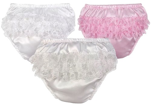 Baby girl frilly pants satin - frilly,