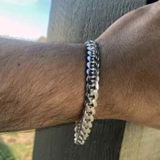 Solid 14k White Gold Over 8mm