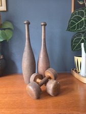 Antique Wooden Indian Clubs &