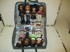 Bratz Doll Bundle - 8 Dolls & Vintage Carry Case Storage Bag - Sasha, Yasmin etc