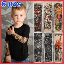 6PCS Kids Tattoo Sleeves Sun Protection Arm Covers for Boys & Girls