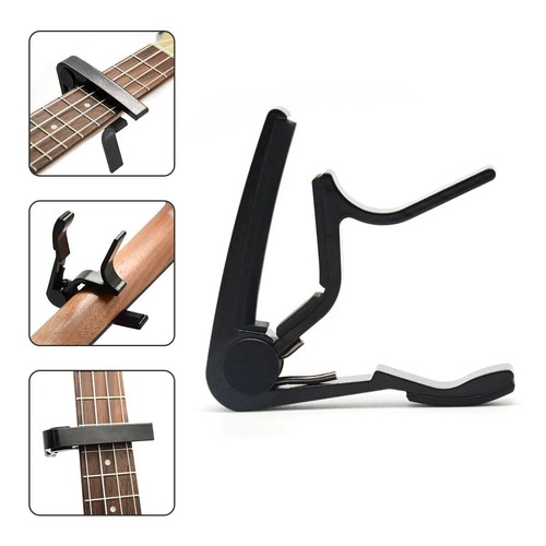 Silver aluminium guitar capo - silver,