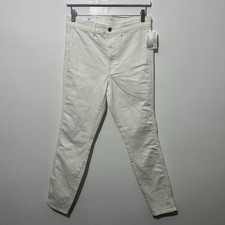 H&M Womens White Cream Denim