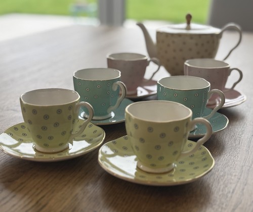Wedgewood polka dot harlequin - wedgewood,