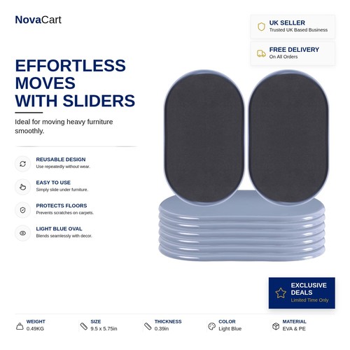 Reusable furniture sliders - reusable,