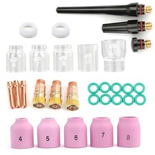 Versatile 31 Piece TIG Welding Torch Gas Lens Set with Glass Cups