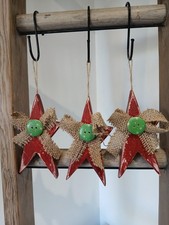 Christmas barn star tree Decorations x3 