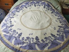 ROUND WILLOW PATTERN BLUE