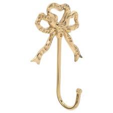 Brass Bowknot Wall Hook Decorative Coat Hanger Bow Hook for Living Room Bathroom