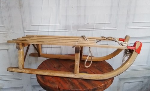 Vintage gloco wooden sledge - wooden,