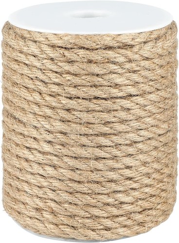 8mm thick jute hemp rope - 8mm, 20m