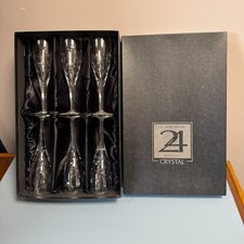 6 x 24% Lead Crystal Champagne