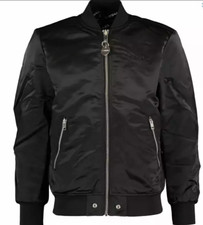 DIESEL Men's Rare J Mark Black Reversible Zip Up Lovely Bomber Jacket £350
