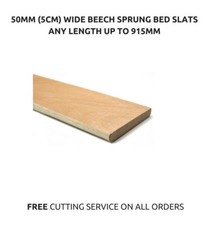 50mm 5cm Wide Beech Replacement Curved Wooden Bent Sprung Bed Slats 915mm Long 