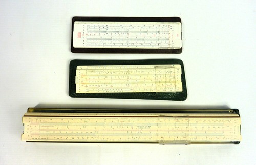 Vintage cased slide scale - 3, slide/scale