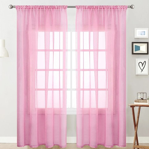 Sheer voile curtain solid - curtain,