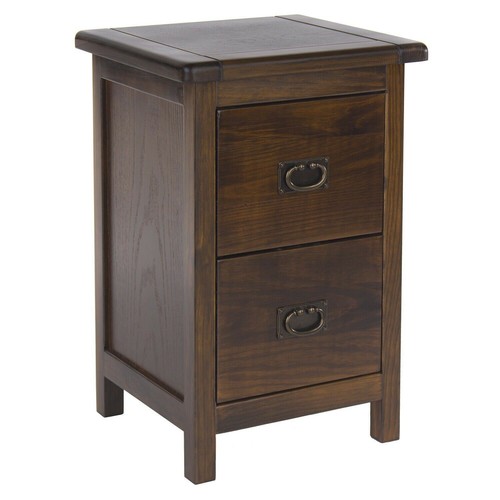 Dark wood bedside cabinet - dark,