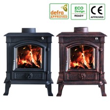 8KW Woodburning Stove Cast Iron Log Burner Fireplace Eco Design Dafra Approved