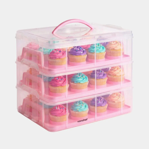 Vonhaus tier cupcake carrier - vonhaus, 3