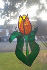 Tulip flower 🌷 Stained Glass Suncatcher handmade great gift  