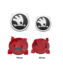 Pcs 80mm/90mm Skoda Emblem Badge for Fabia Octavia RS Superb Rapid Yeti