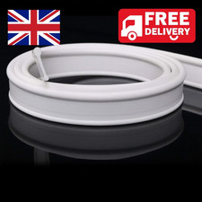 Folding Bath Shower Screen Door Seal Strip 1200mm Soft Rubber White Colour