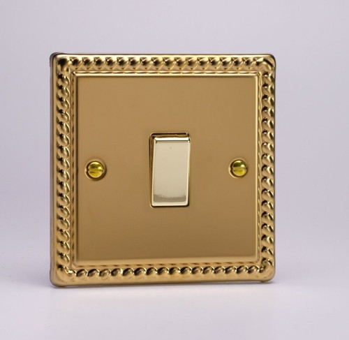 Brass light switch - brass,