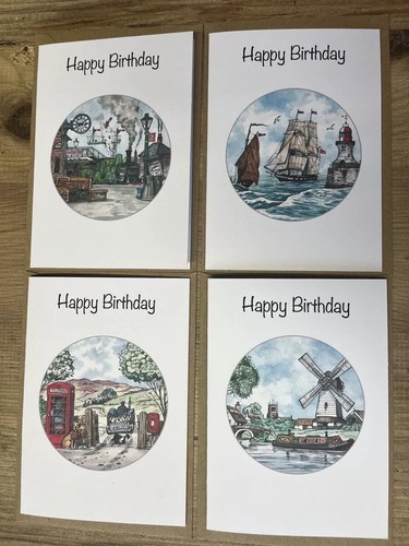 Pack birthday cards - 4,