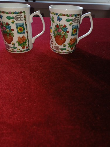Two fine bone china mugs - two,