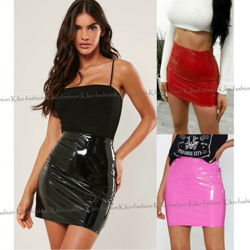 Ladie womens high waist vinyl - high,