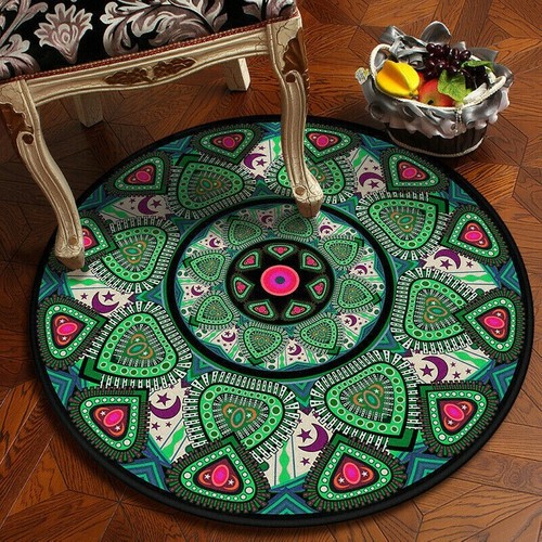 Round carpet area rug small - round,