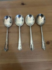 Set Of 4 Silver Plated Soup