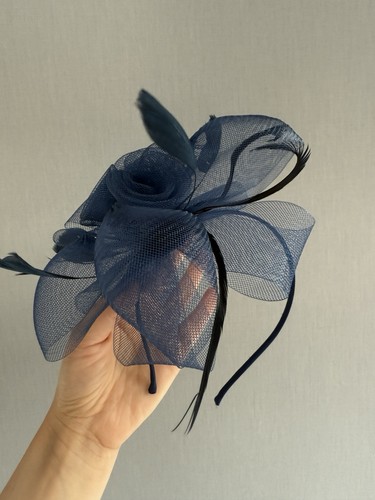Navy fascinator headband - navy,