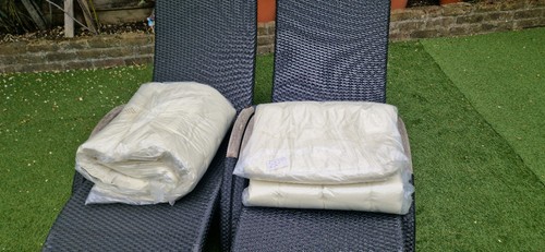 Rattan sun loungers with - loungers,