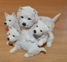 Border Fine Arts A5889 Westie Bitch & Pups 2005 Ex. condition. Boxed